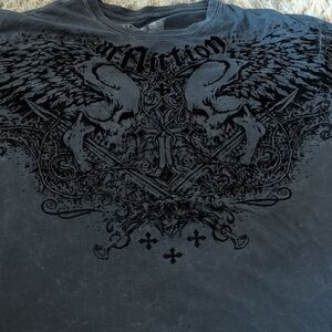 Affliction Men's Charcoal Graphic Tee